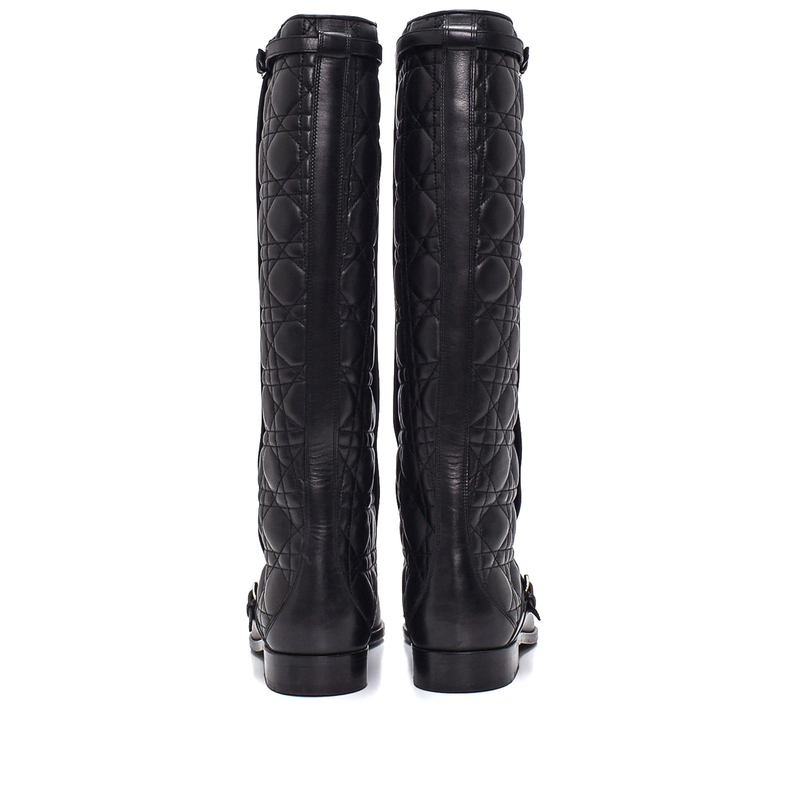 Christian Dior - Black Cannage Leather Long Boots